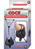 My Cock Ring Vibrating Scrotum Pouch & Cinch With Bullet Silicone Waterproof Black