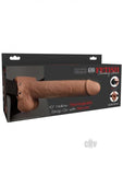 Fetish Fantasy 10in Hollow Rechargeable Strap-on With Remote, Tan