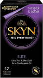 Lifestyles Skyn Elite Ultra Thin Condoms - Pack Of 12