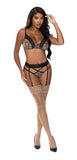 Purrfect Bra & Garter Panty Leopard S/m