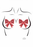 Rhinestone Bow Nipple Os Red