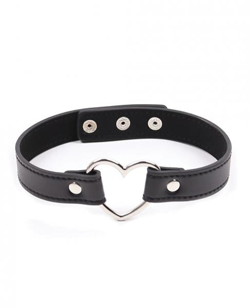 Plesur Pvc Heart Connector Choker - Black