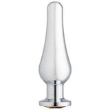 Cloud 9 Gems Silver Chromed Tall Anal Plug Medium