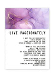 Live Passionately Greeting Card