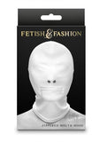 Fetish Fashon Zippered Mouth Hood Wht