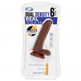 CLOUD 9 DUAL DENSITY DILDO TOUCH 6IN W/ BALLS BROWN