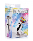 Bootysparks Rainbow Prism Heart Anal Plug - Small