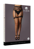 Shots Le Desir Striped, Fishnet Garterbelt Black Qs