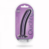 Shots Ouch! Smooth Silicone 7 In. G-spot Dildo Metallic Purple