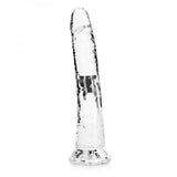 Realrock Crystal Clear Slim 10 In. Dildo Clear