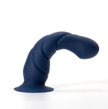 Marin 8 In Posable Silicone Dong Blue