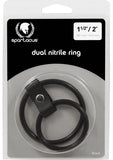 Nitrile Dual Cock Ring Black
