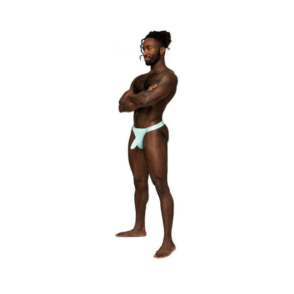 Male Power Easy Breezy Jock Sleeve Aqua S/m