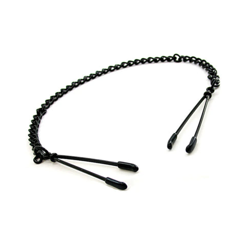 H2h Nipple Clamps Tweezer With Chain (black)