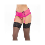 Dream Of Me Crotchless Garter Thong Pink M/l