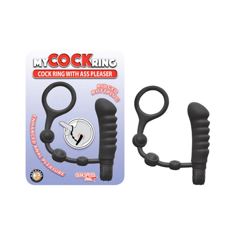 My Cockring With Ass Pleaser Black