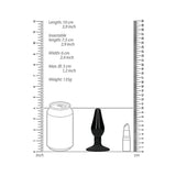 Interchangeable Butt Plug Set - Pointed Medium - Black