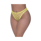 Magic Silk Love Star High Leg High Waist Micro Tanga Neon Chartreuse Queen Size