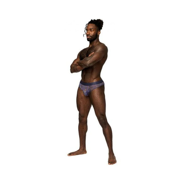 Male Power Sheer Prints Sheer Thong Spatter L/xl