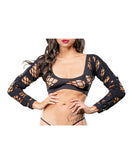 Beverly Hills Naughty Girl Crotchless Mesh & Fishnet Leggings Black O/S