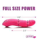 Curve Toys Gossip Blasters 7X Thrusting Silicone Vibrator - Magenta