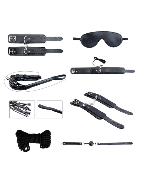Alive Secret Desires 8 Pc BDSM Kit - Black