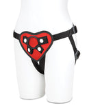 Lux Fetish Red Heart Strap On Harness Set