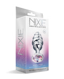 Nixie Honey Dipper Ribbed Metal Rainbow Jeweled Butt Plug - Medium