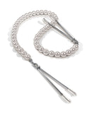 Nixie Pearl Drop Tweezer Nipple Clamps - Silver