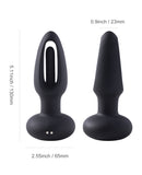 Taper Tapping Prostate Massager Butt Plug Anal Vibrator - Black