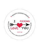 Kama Sutra Mini Massage Valentines Candle - 1.7 oz I Fcking Love You