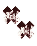Neva Nude Blood Splatter X Factor Pasties - Red/White O/S