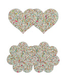 Pretty Pasties Heart & Flower Glow in the Dark - 2 Pair