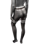 Radiance One Piece Garter Skirt w/Thigh Highs - Black O/S
