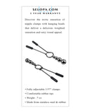 Selopa Beaded Nipple Clamps - Black Chrome