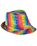 Sequined Rainbow Fedora