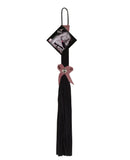 Ruff Doggie 12" Love Knot Flogger - Black w/Pink Bow