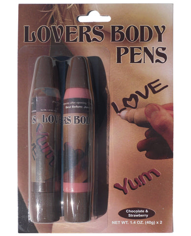Lovers Body Pen Set - Chocolate & Strawberry