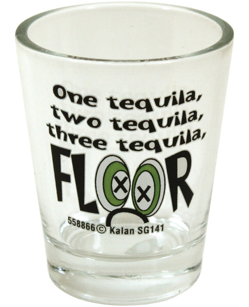 1 Tequilla 2 Tequilla 3 Tequilla Floor Shot Glass, Bachelorette & Party Supplies,- www.gspotzone.com