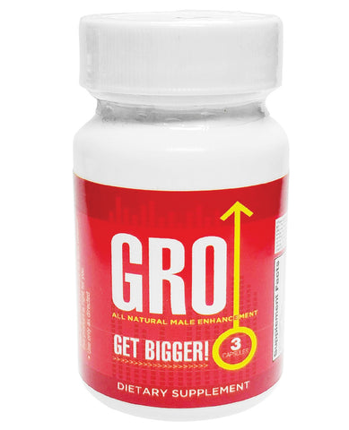 GRO Male Sexual Supplement - 1 Capsule Bottle of 3