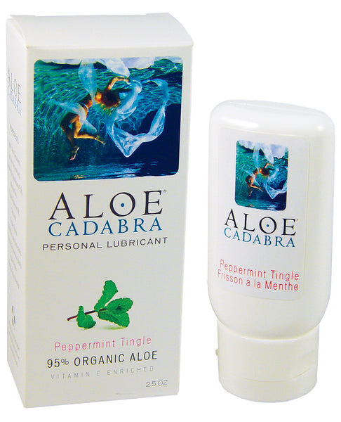 Aloe Cadabra Organic Lubricant - 2.5 oz Bottle Peppermint Tingle, Lubricants,- www.gspotzone.com