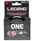 ONE The Legend XL Condoms - Box of 3