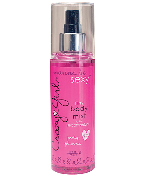 Crazy Girl Sexy Body Mist w/Pheromones - 6 oz Plumeria