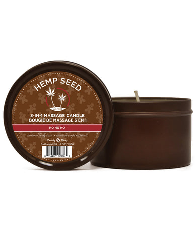 Earthly Body 3 in 1 Massage Candle - 6 oz Ho Ho Ho