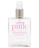 Pink Silicone Lube - 4 oz Glass Bottle