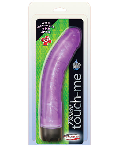 Please Touch Me Vibrator w/Bendable Spine - Purple