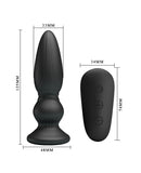 Mr. Play Vibrating Anal Plug w/Remote - Black