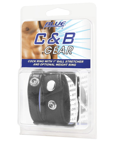 C&B Cock Ring w/1" Ball Stretcher & Optional Weight Ring