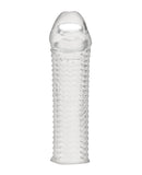 Blue Line C & B 6.5" Textured Penis Enhancing Sleeve Extension - Clear