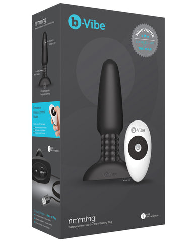 B Vibe Rimming Plug - Black, Anal Products,- www.gspotzone.com